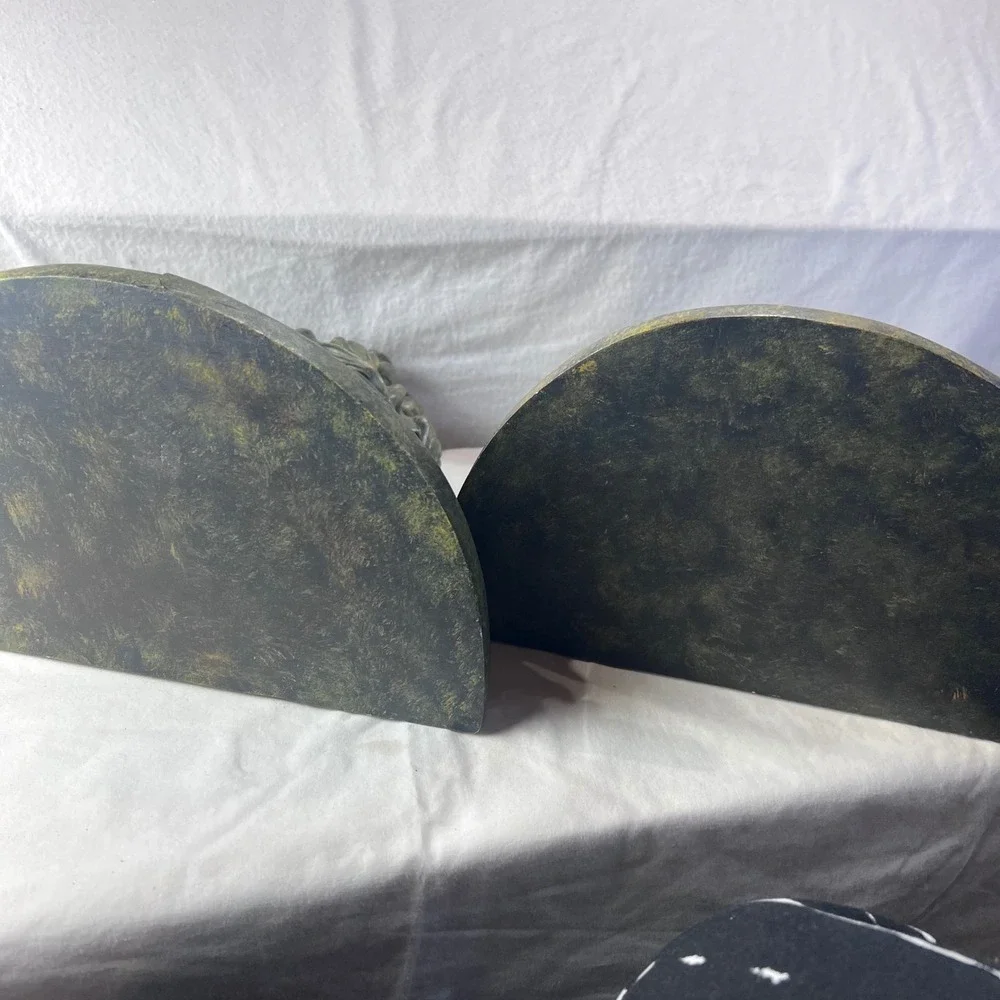Decoline New York Wall Corbel Sconce Pair Antique Bronze Verdigris Floral 12.5in